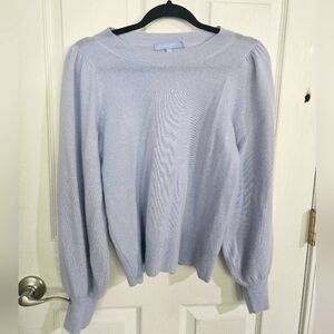 Antonio Melani 100% Cashmere Puff Sleeve Sweater Size Small Light Blue
